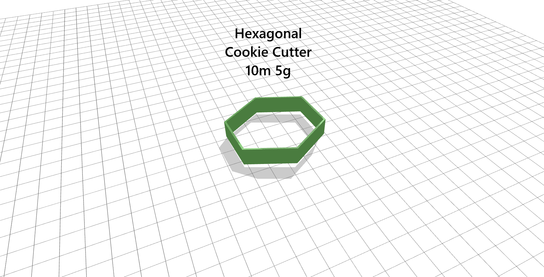 Hexagonal Cookie Cutter 10m 5g