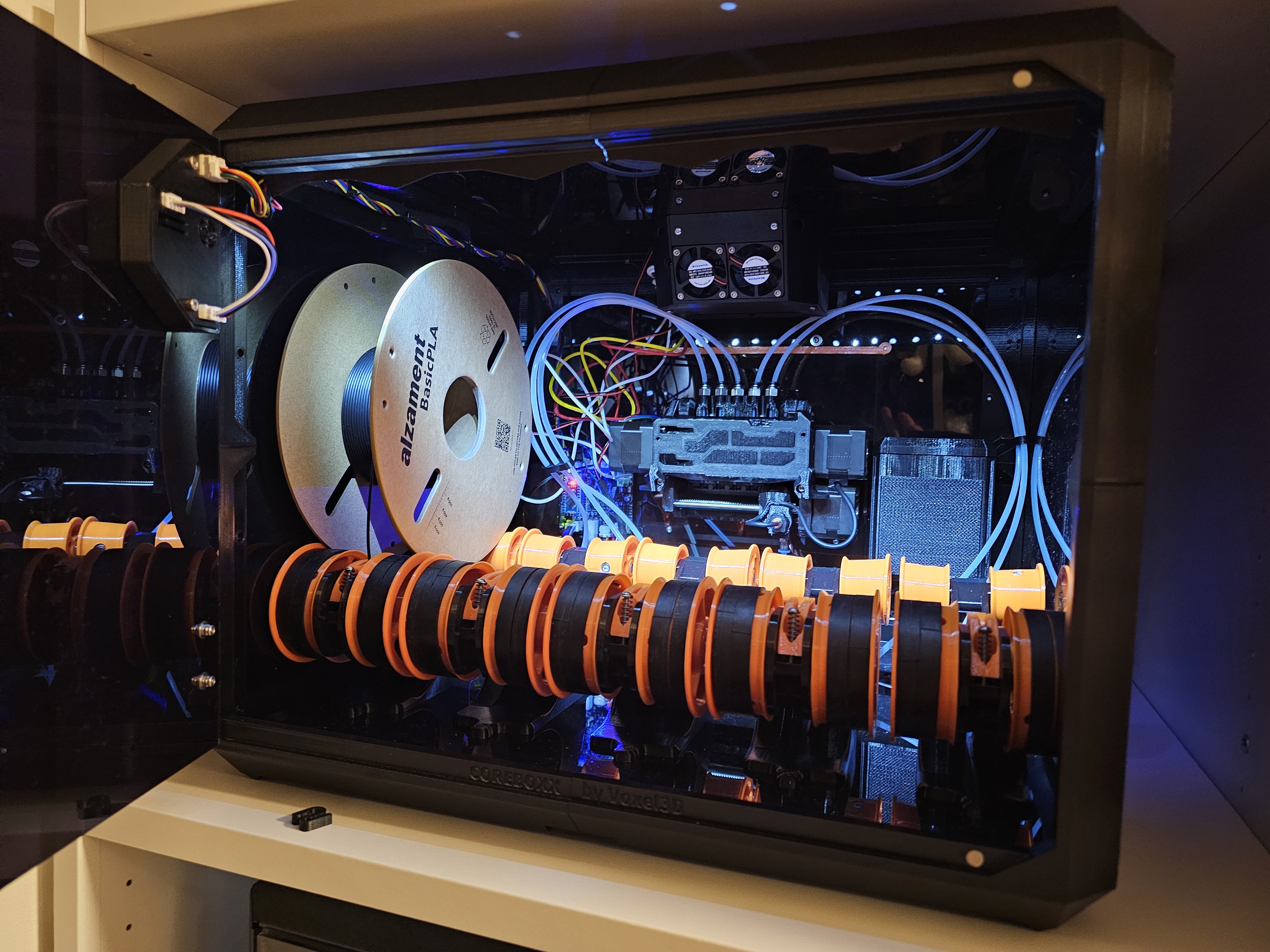 COREBOXX & SEMI-Smart addon - Spool lights - light active filament 3D model thumbnail