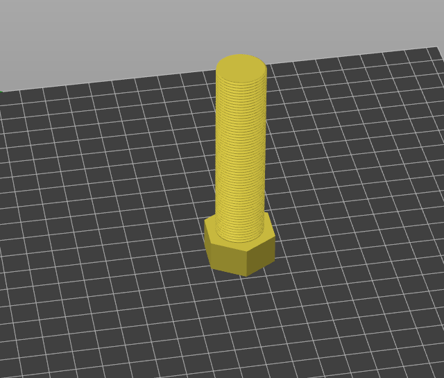 Threaded screw test 3D model