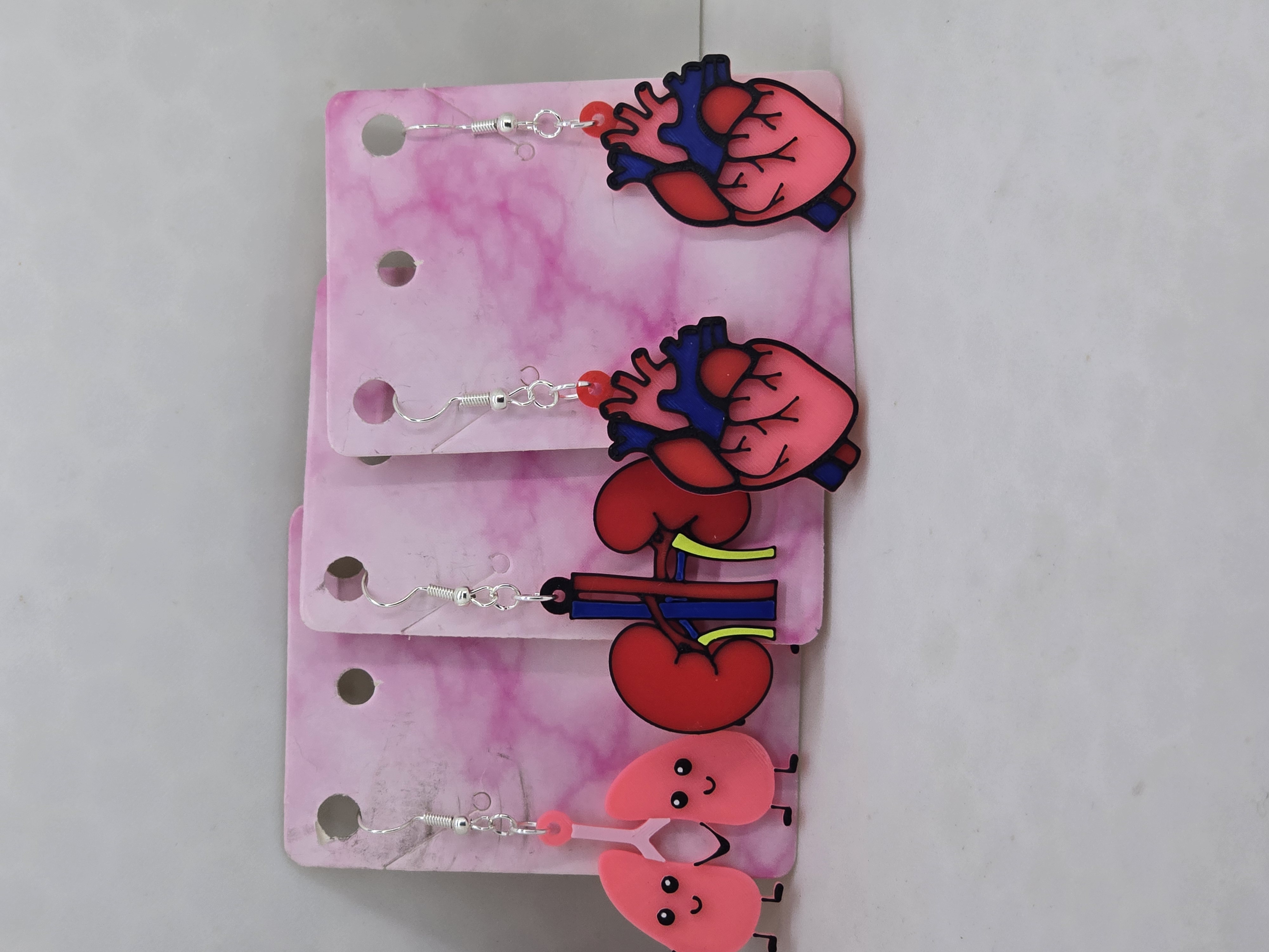 Heart and Kidney Earrings
