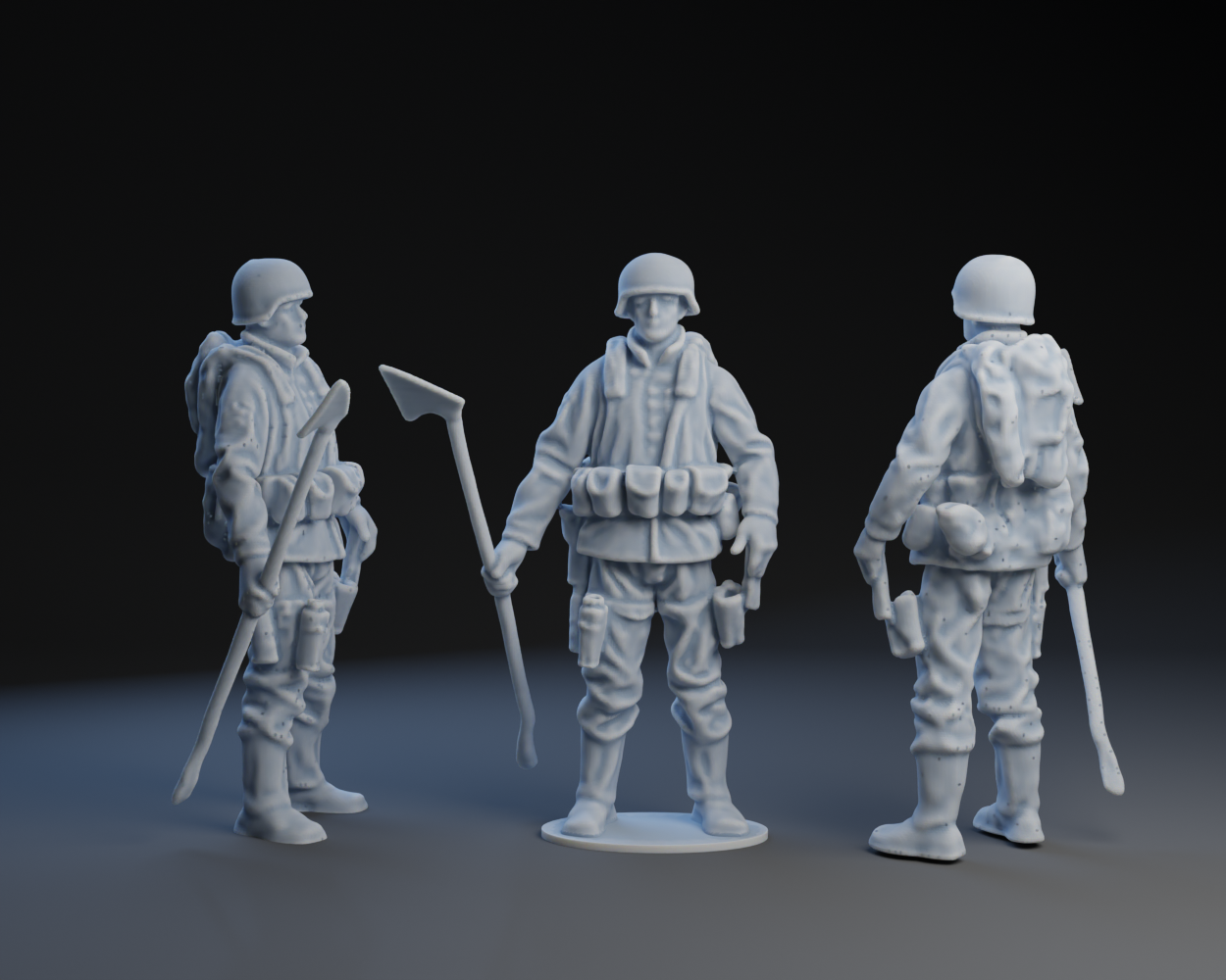 Little Green Army Man with Spade