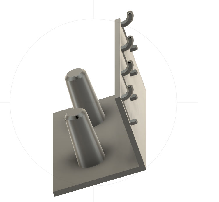 Dual 4oz or 8oz thread spool holder for pegboard