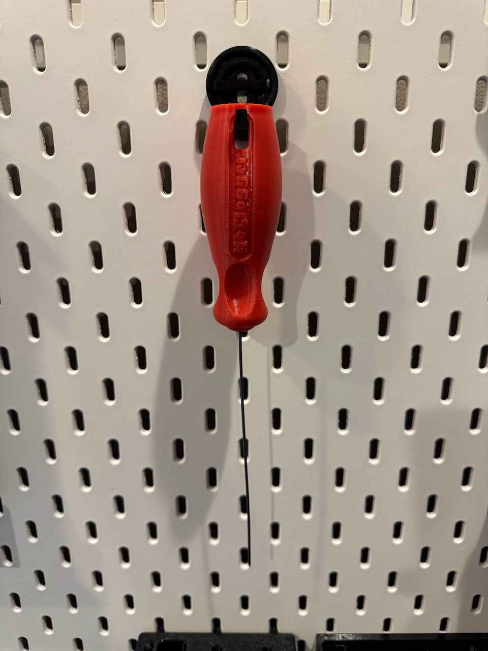 NoClogger Holder for IKEA SKADIS (with T-Clip) 3D model thumbnail