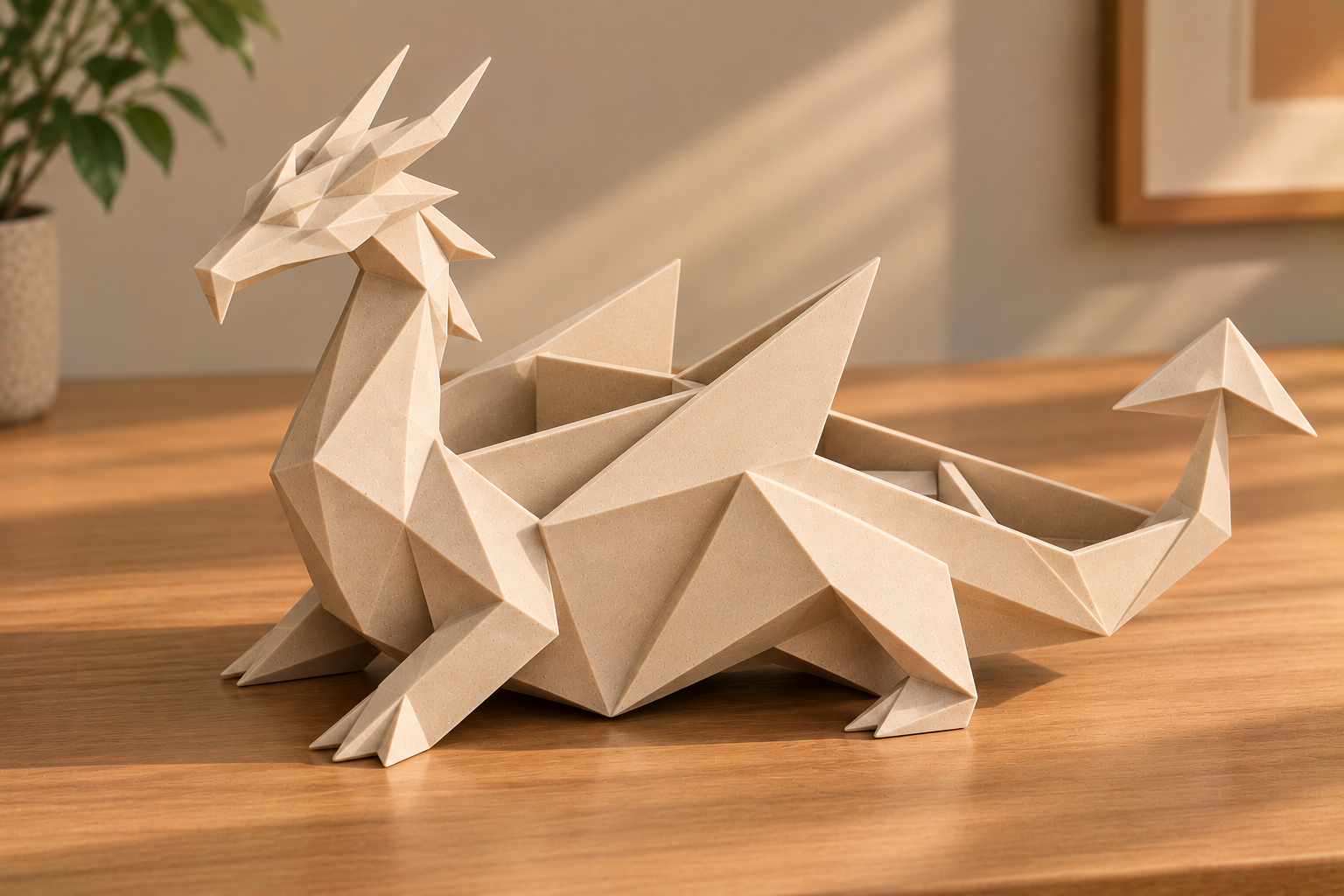 Origami Dragon Desk Organizer — STL Grátis | 3DFinder
