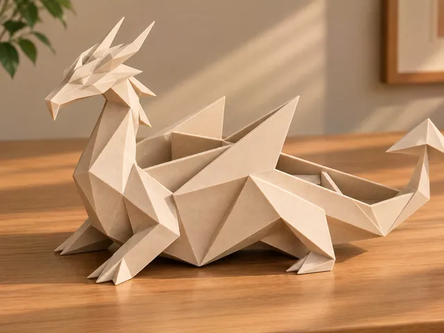 Origami Dragon Desk Organizer