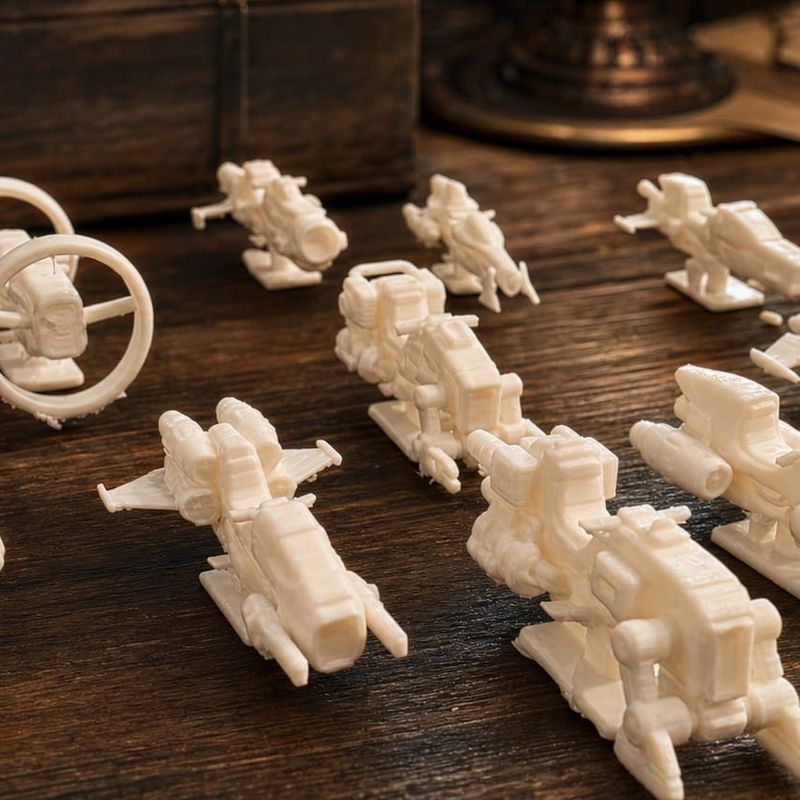 12 Hoverbike Miniatures, Sci-Fi Set, One Plate by Dagroove Workshop ...