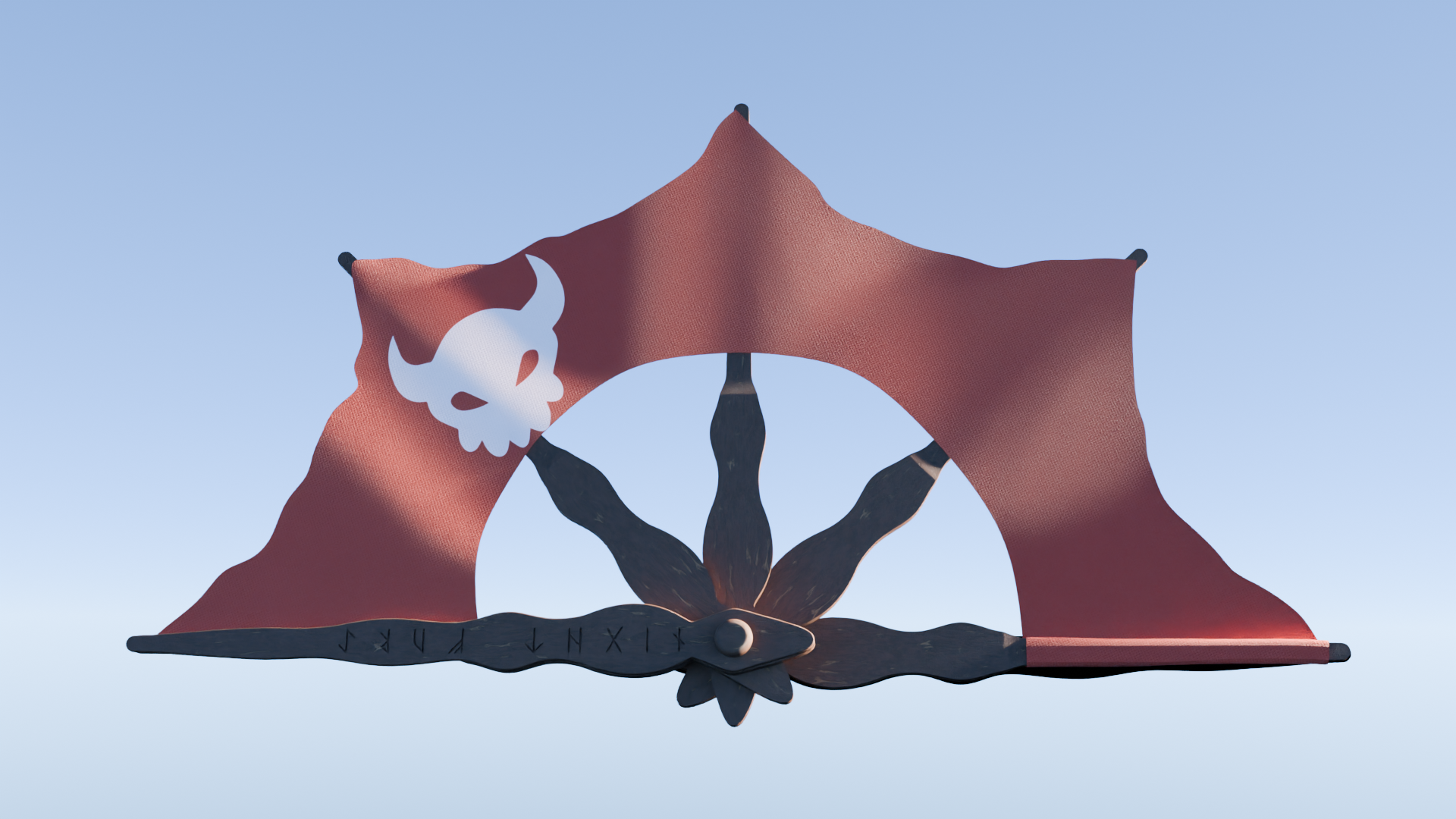 Toothless' tail fin hand fan