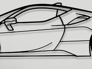 Ferrari SF-90 Stradale Car Wall Art