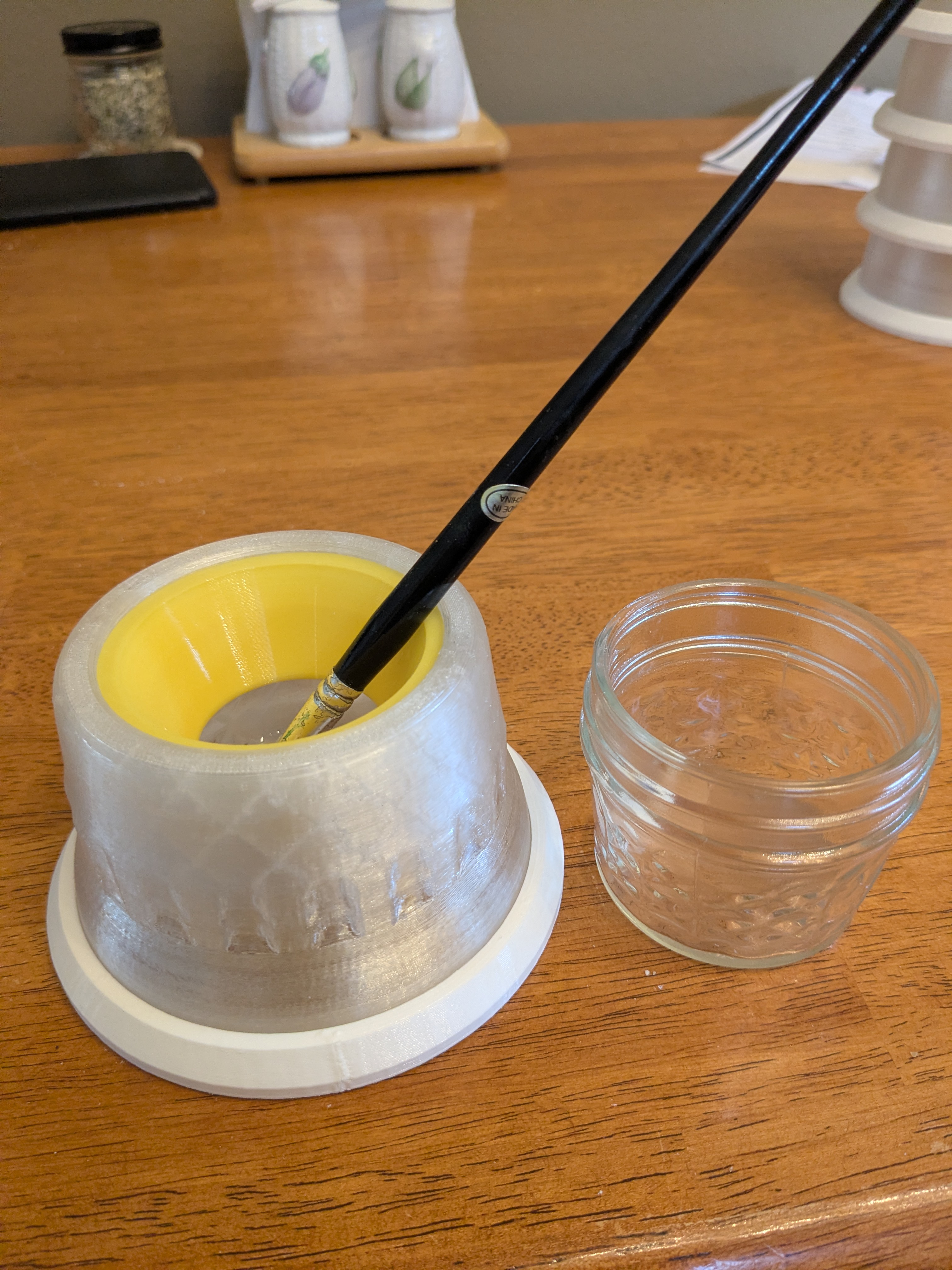 Toddler-Safe Mason Jar Paint Pot  - 2 sizes, stacks for storage
