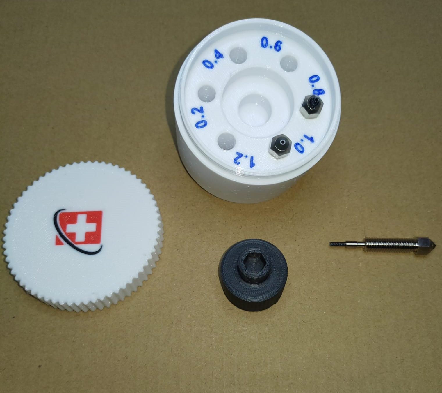 Nozzle box with threaded lid