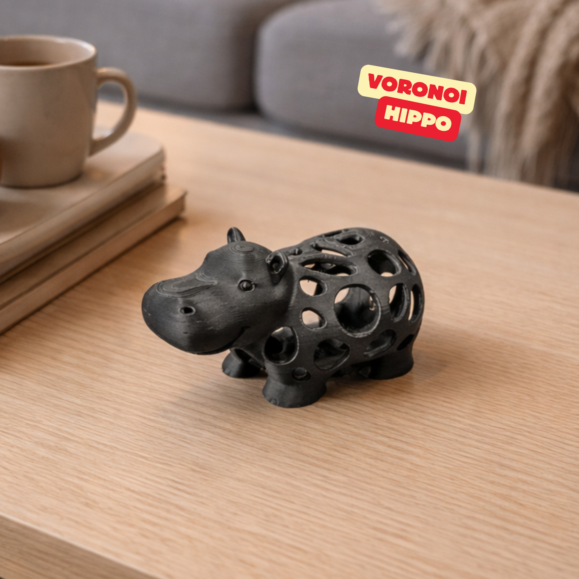VORONOI HIPPO SCULPTURE / HOMEDECOR / MODERN DECOR / GOTHIC DECOR