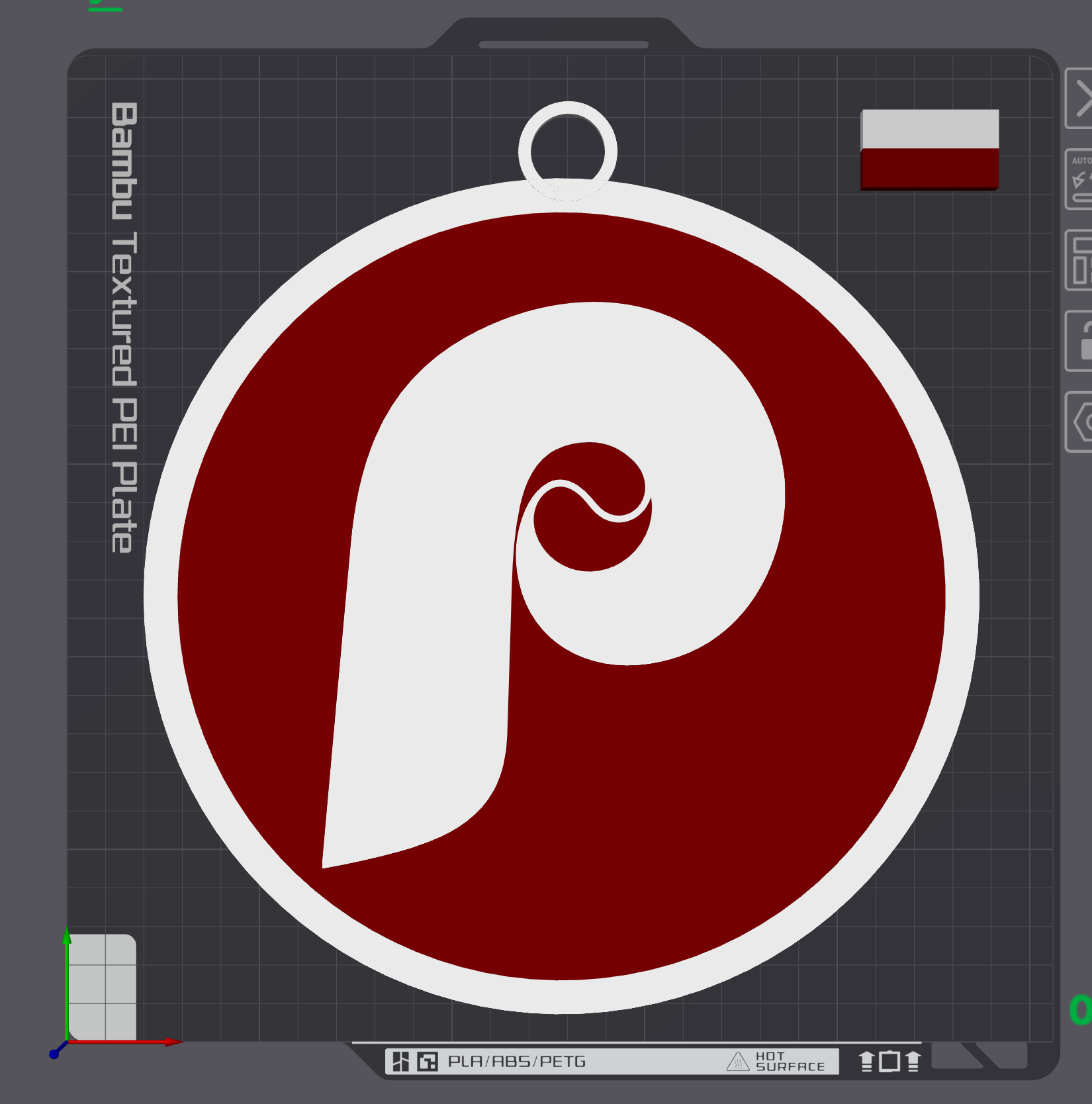 Philadelphia Phillies Oversized Necklace Retro Logo