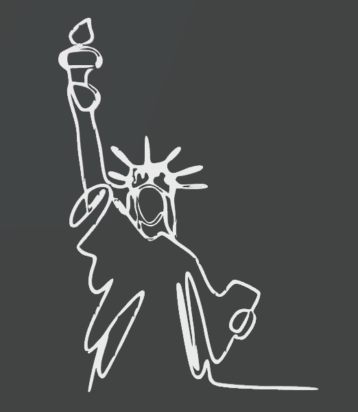 One-Line Statue of Liberty Art #14