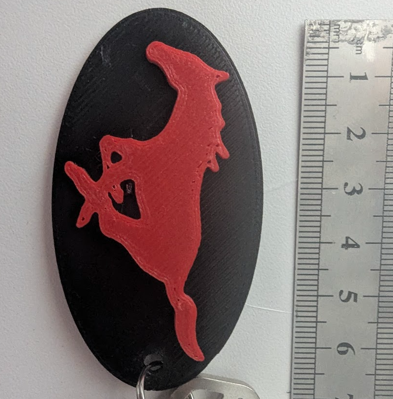 Mustang key tag