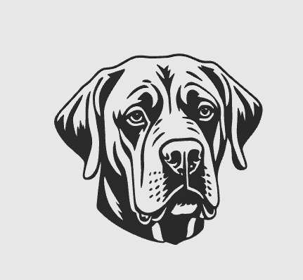 wall art mastiff