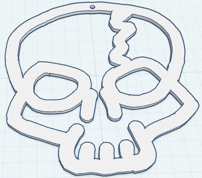 skull wall poster thing with thumb tac whole 3D model