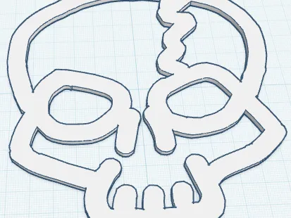 skull wall poster thing with thumb tac whole