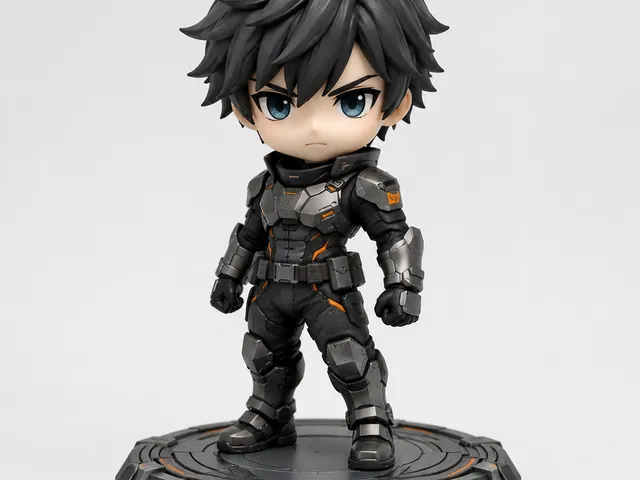 Chibi-figur mit futuristischer Rüstung TEST