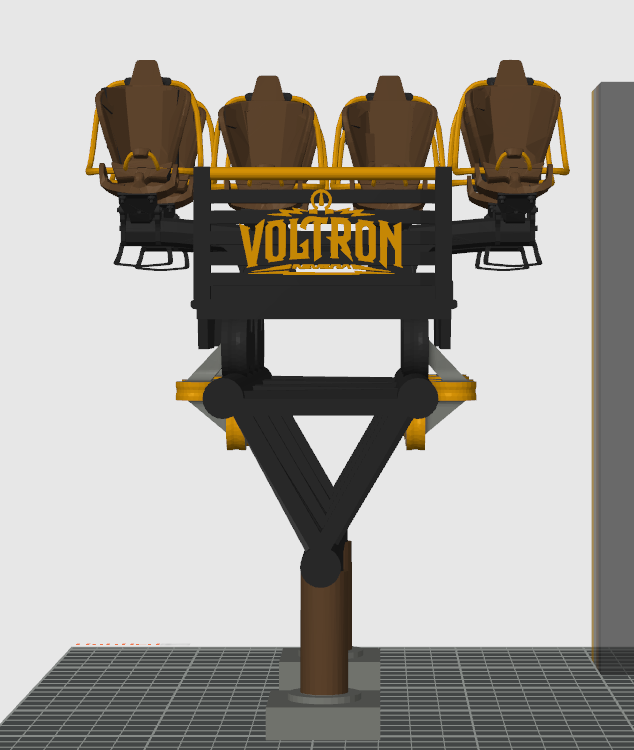 Miniatura 3 do modelo 3D Voltron Rollercoaster Train Model