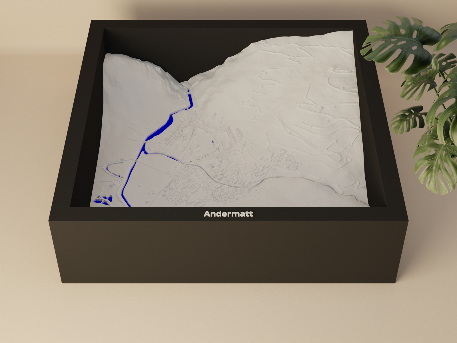 Andermatt, Switzerland - 3D Miniature