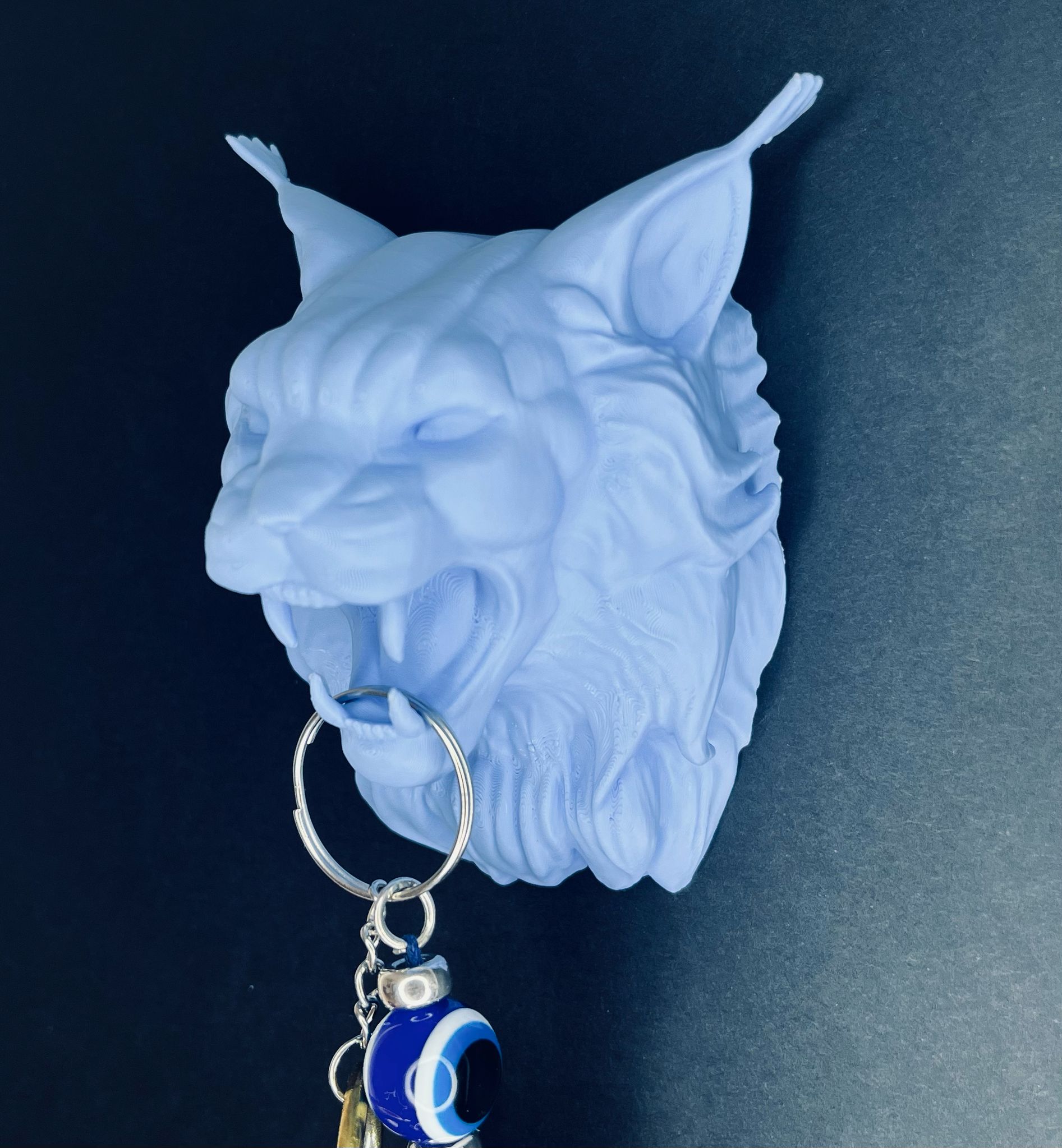 Wall mounted Maine coon cat decoration or Key chain holder — miniatura 3