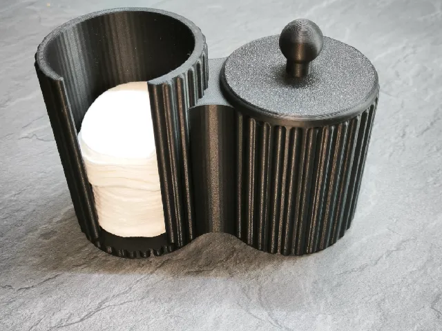 Cotton Pads and Swabs Holder with lid