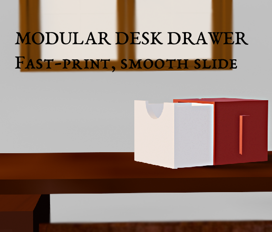 Modular Desk Drawer – Ultra Smooth Slide