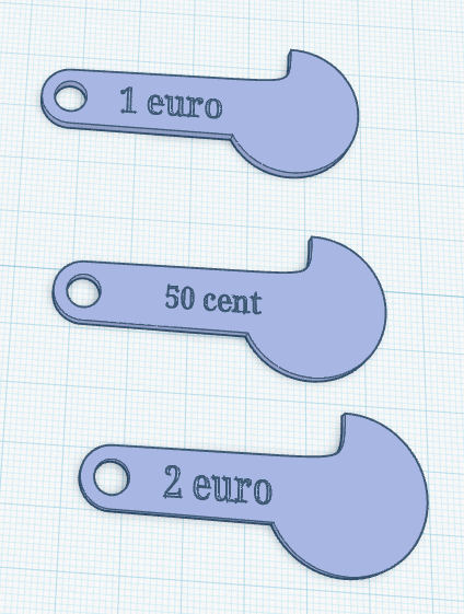 Removable shopping cart coin