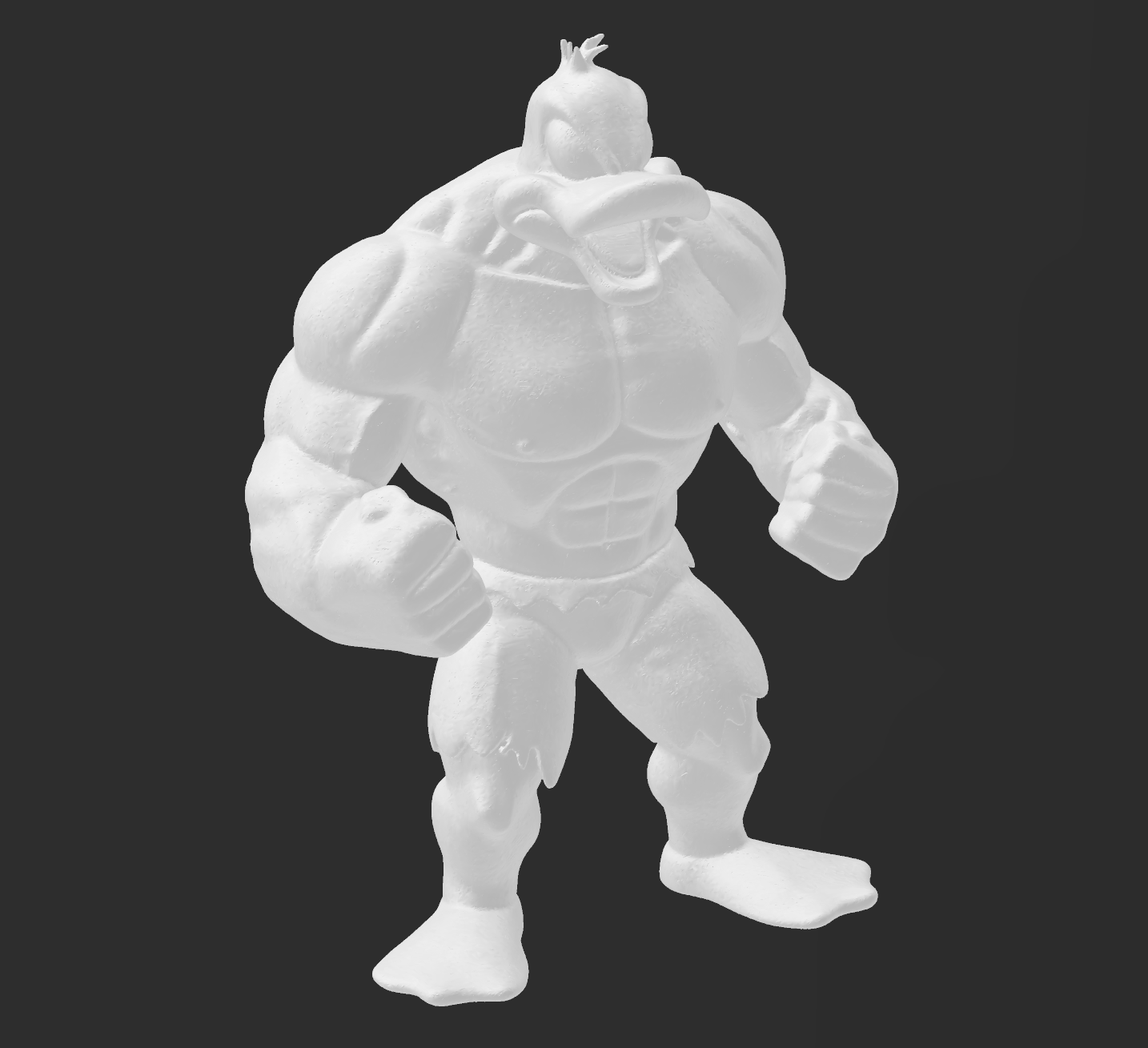 Meme Muscle Duck / Gym Hulk Duck - Optimized for Entry-Level Printers