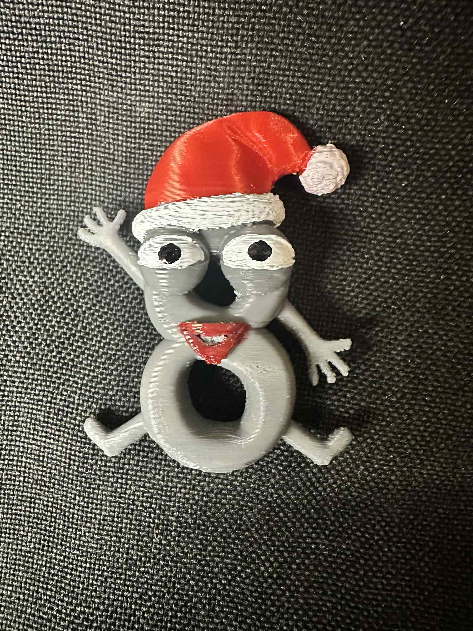 8 – Christmas Number Eight in Santa's Hat Figurine