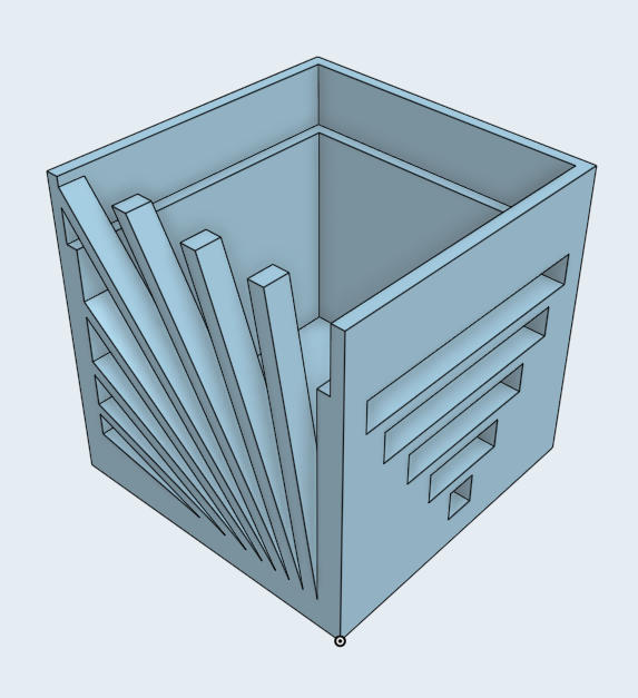 Mini Calibration Cube - Bridging and Overhangs - 10mm Size