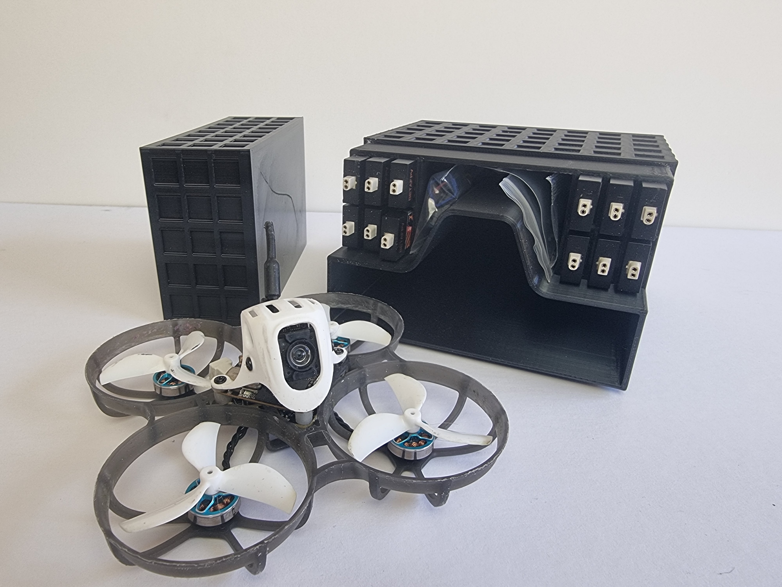 FPV Drone Carry Box (Meteor 75 pro) with 12 battery slots