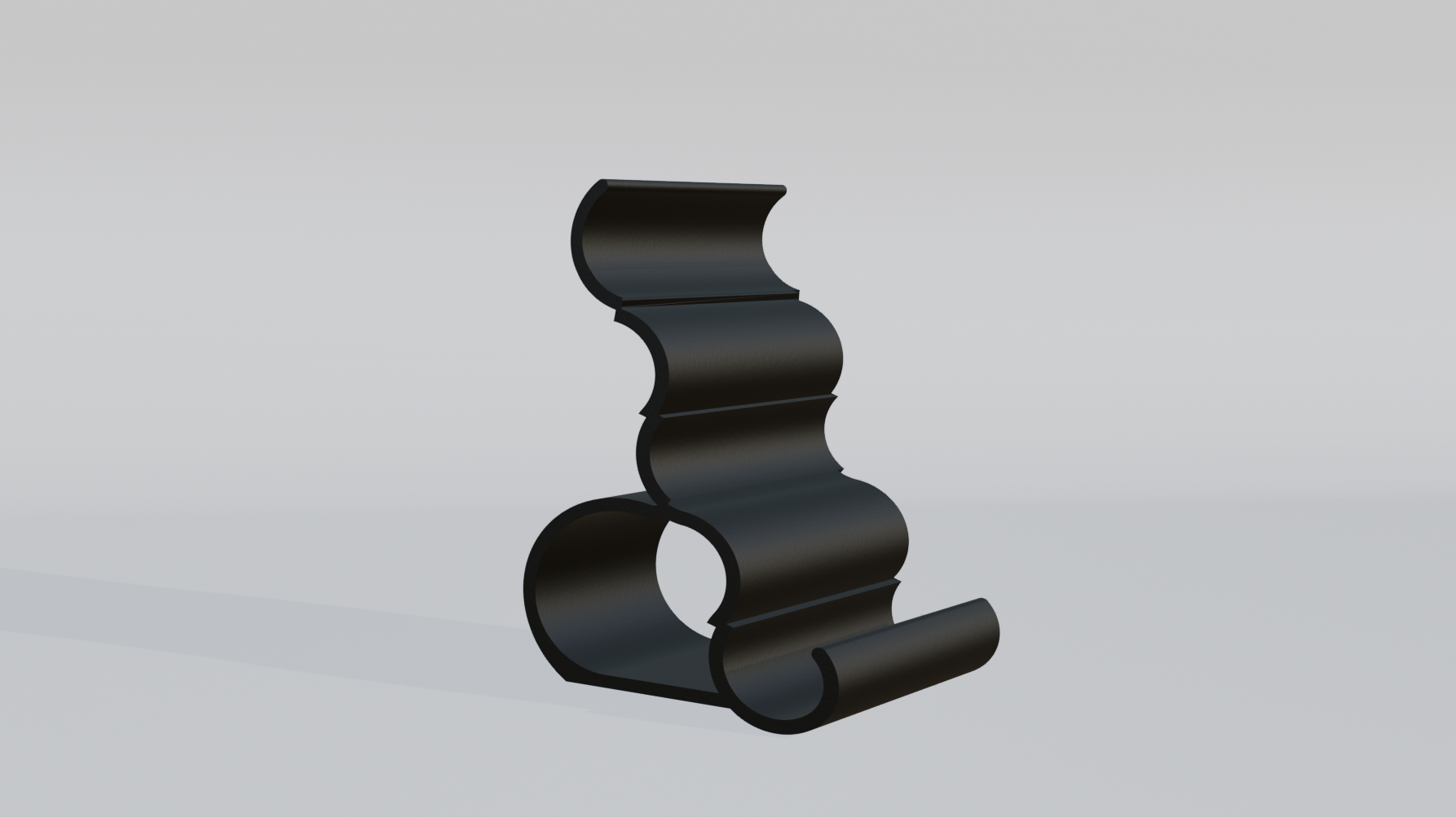 Wavy "Broken" Phoneholder 3D model by Dan