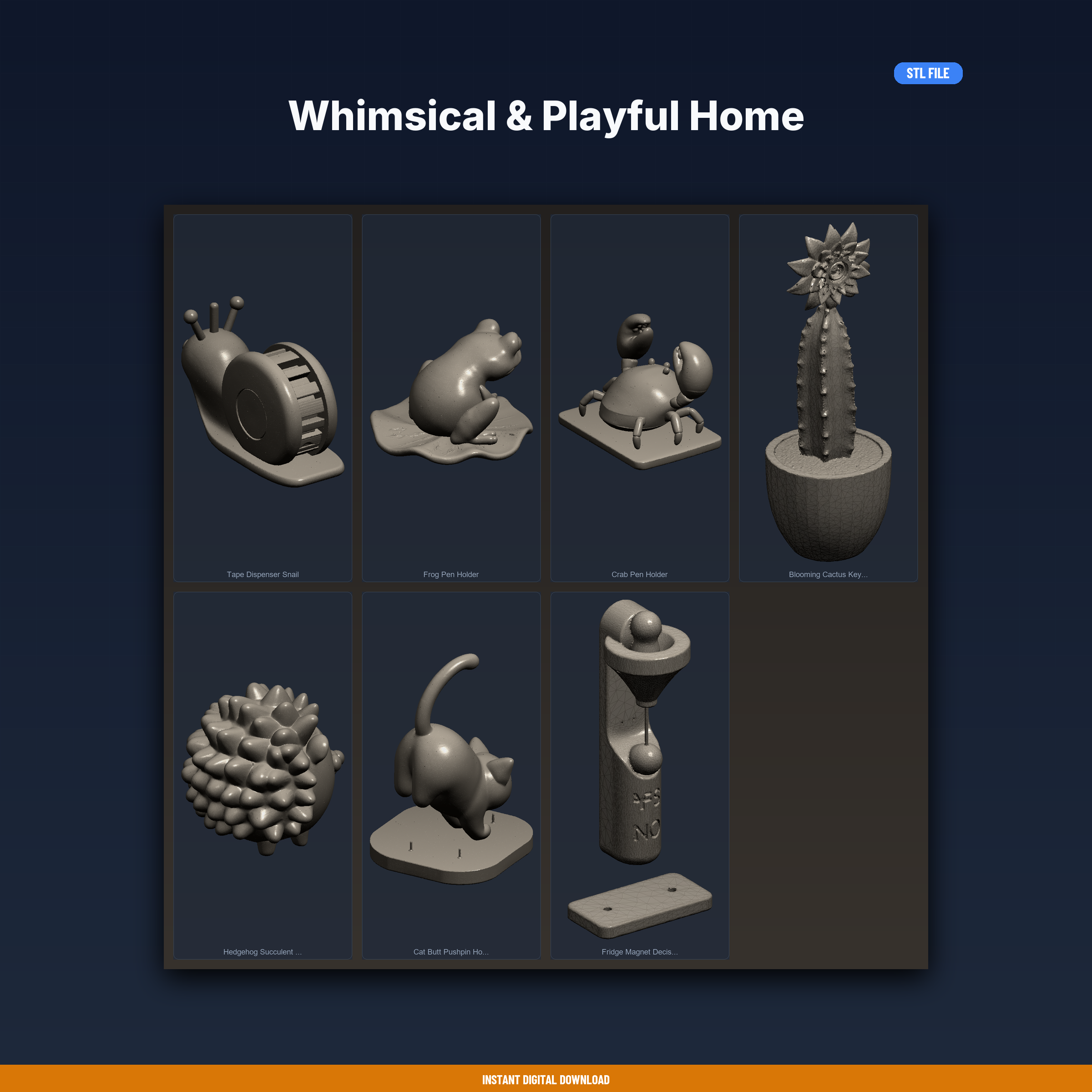Whimsical & Playful Home - 7-Model STL Bundle