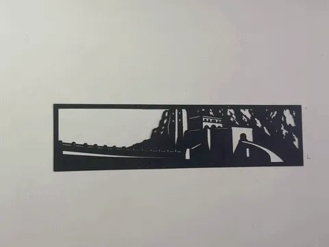 helms deep rohan LOTR 2d decorative design 600x150mm printinplace