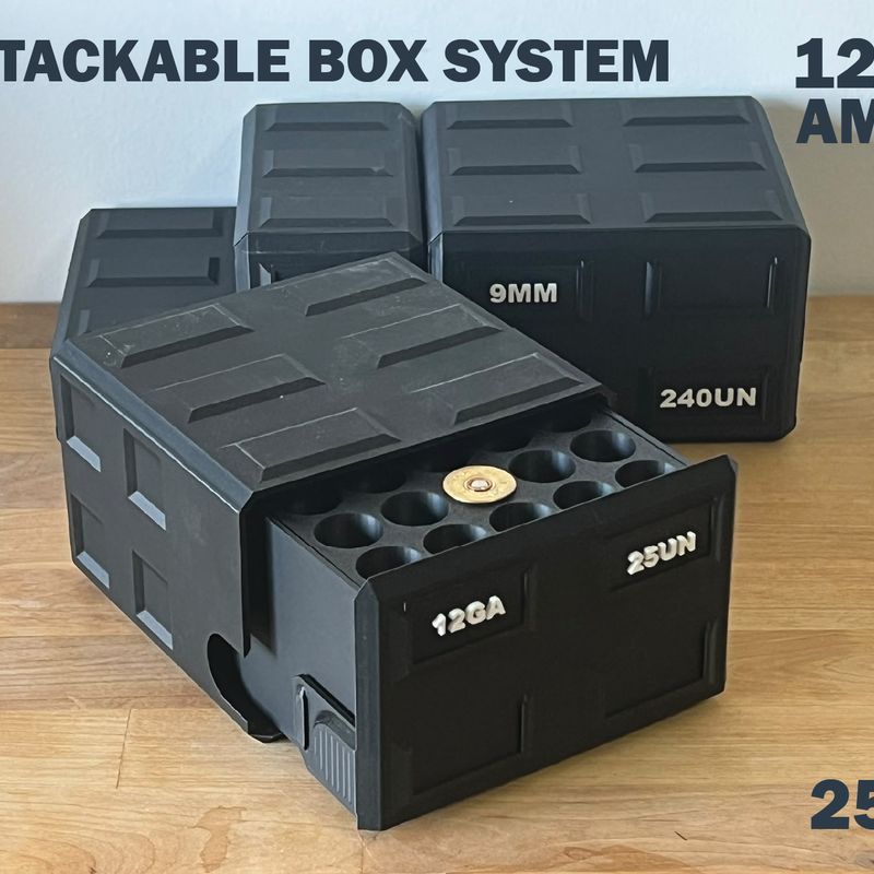 Stackable Ammo Box Double Tall 12 GAUGE by master 3D PT | Download free ...