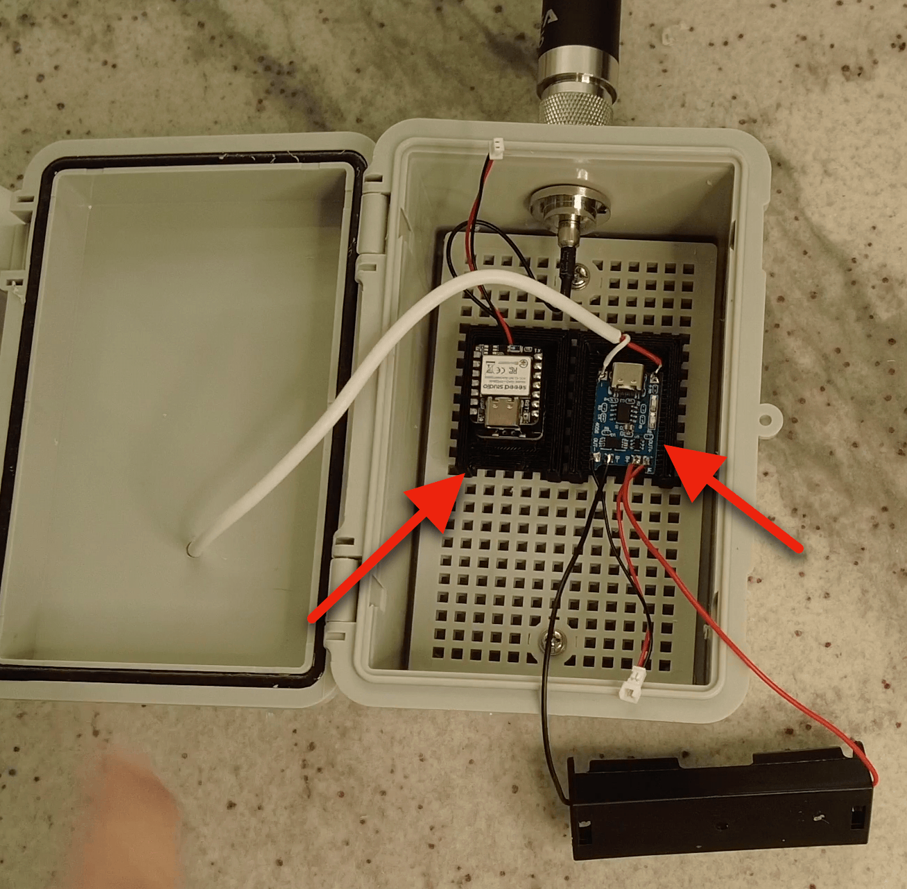 Electronic Peg Board holders - Solar Node with Waterproof Case
