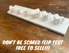 Flip text Don't be scared (Free to sell!!!)