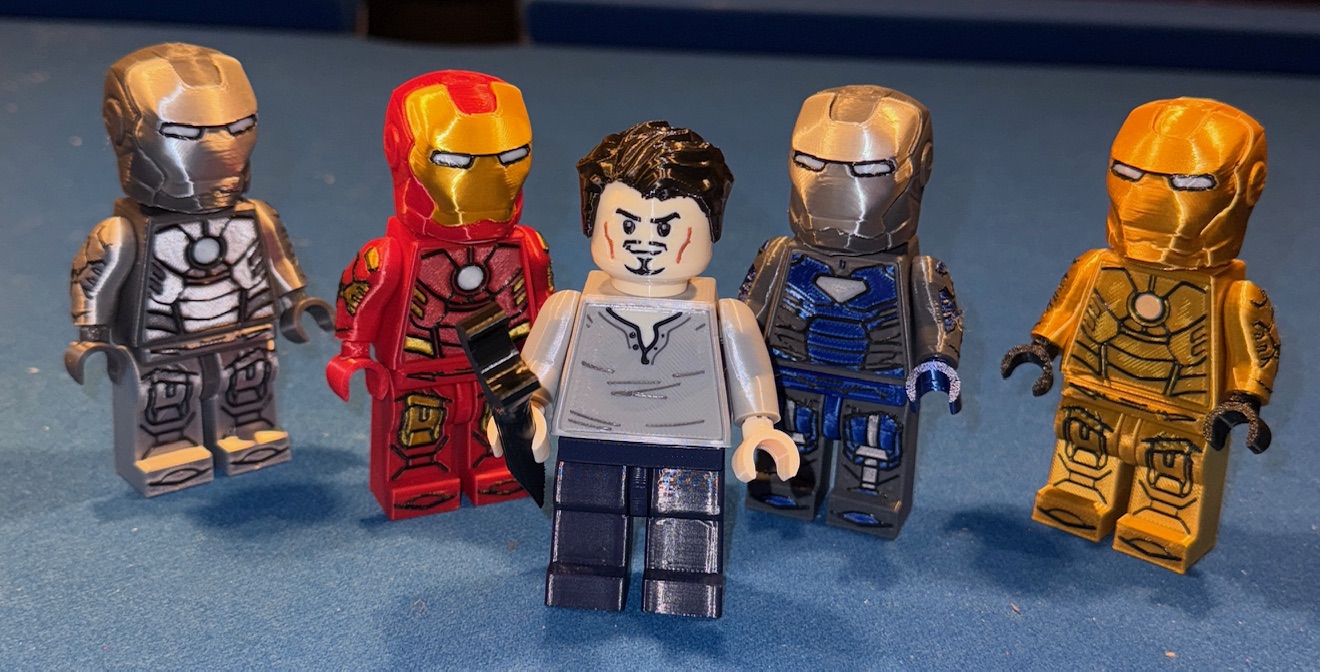 Custom Iron Man Brick  Action Figure (2.5:1 scale)