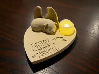 Angel Guinea Pig Memorial Statue - Always Loved Missed Forever