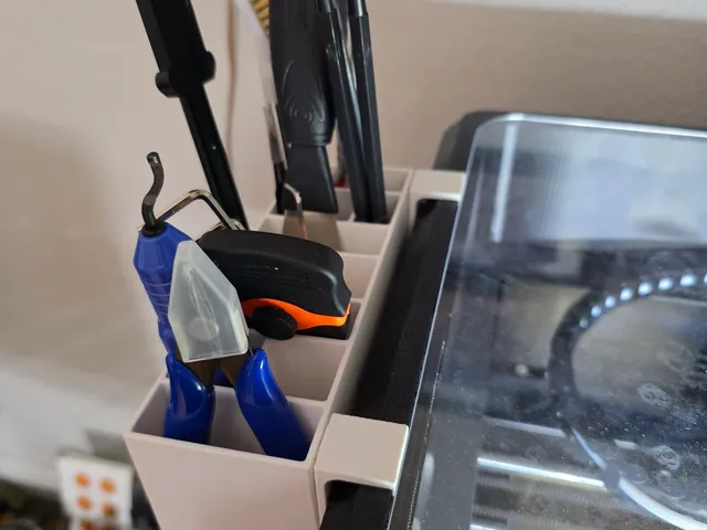 Tool holder basket for Flashforge Adventurer 5M with enclosure