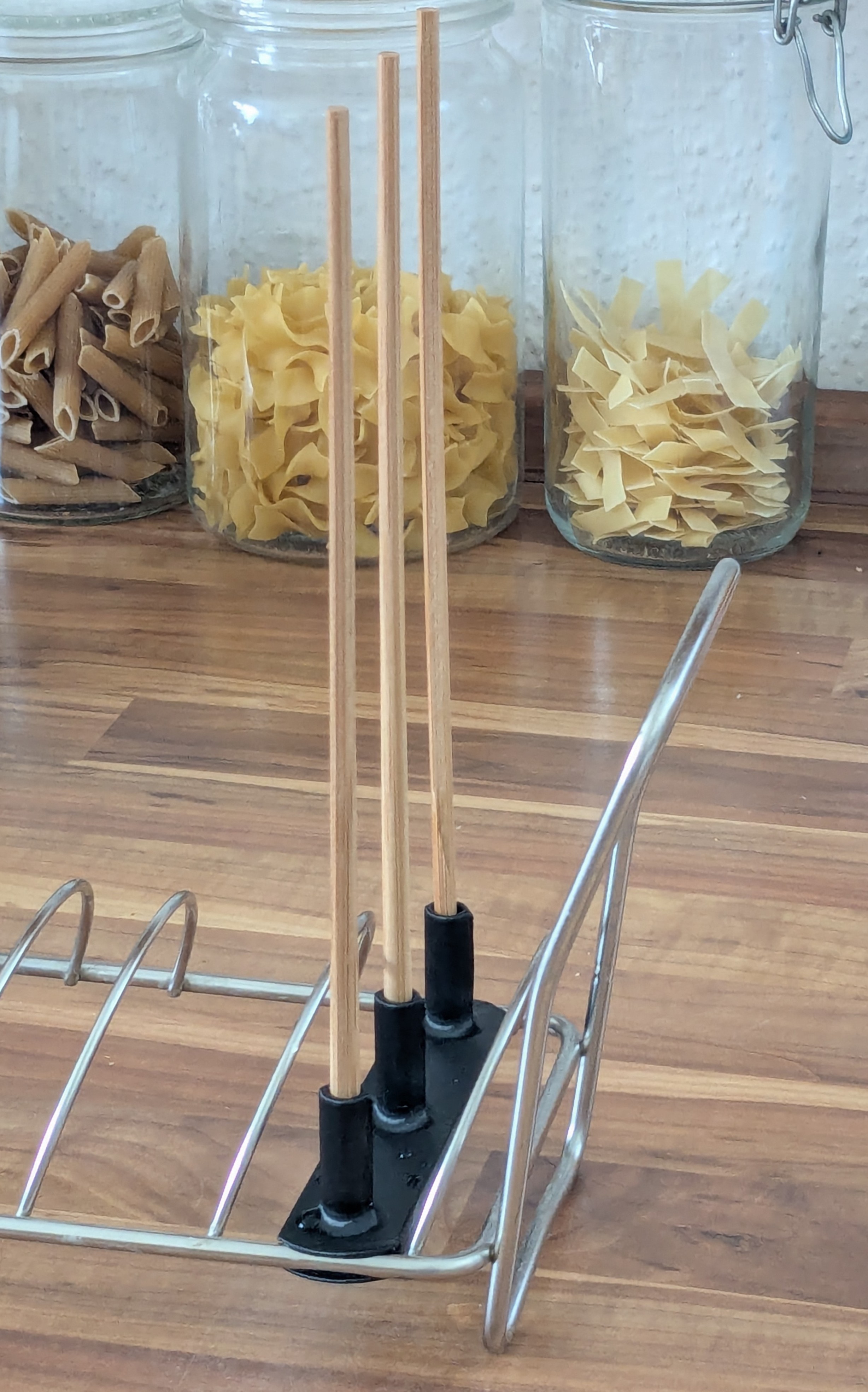 Bottle Rack Add-On for Ikea VÄLVÅRDAD Dish Drying Rack (uses chop sticks)