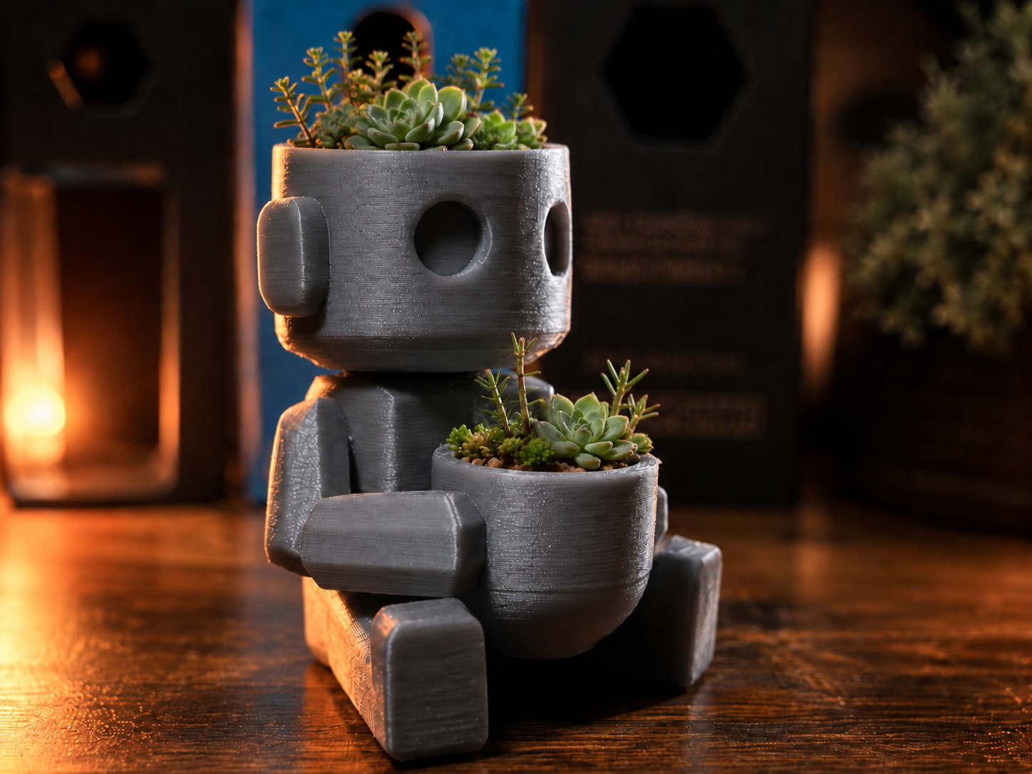 Robot Planter Duo – Porta piante 3D con doppio vaso