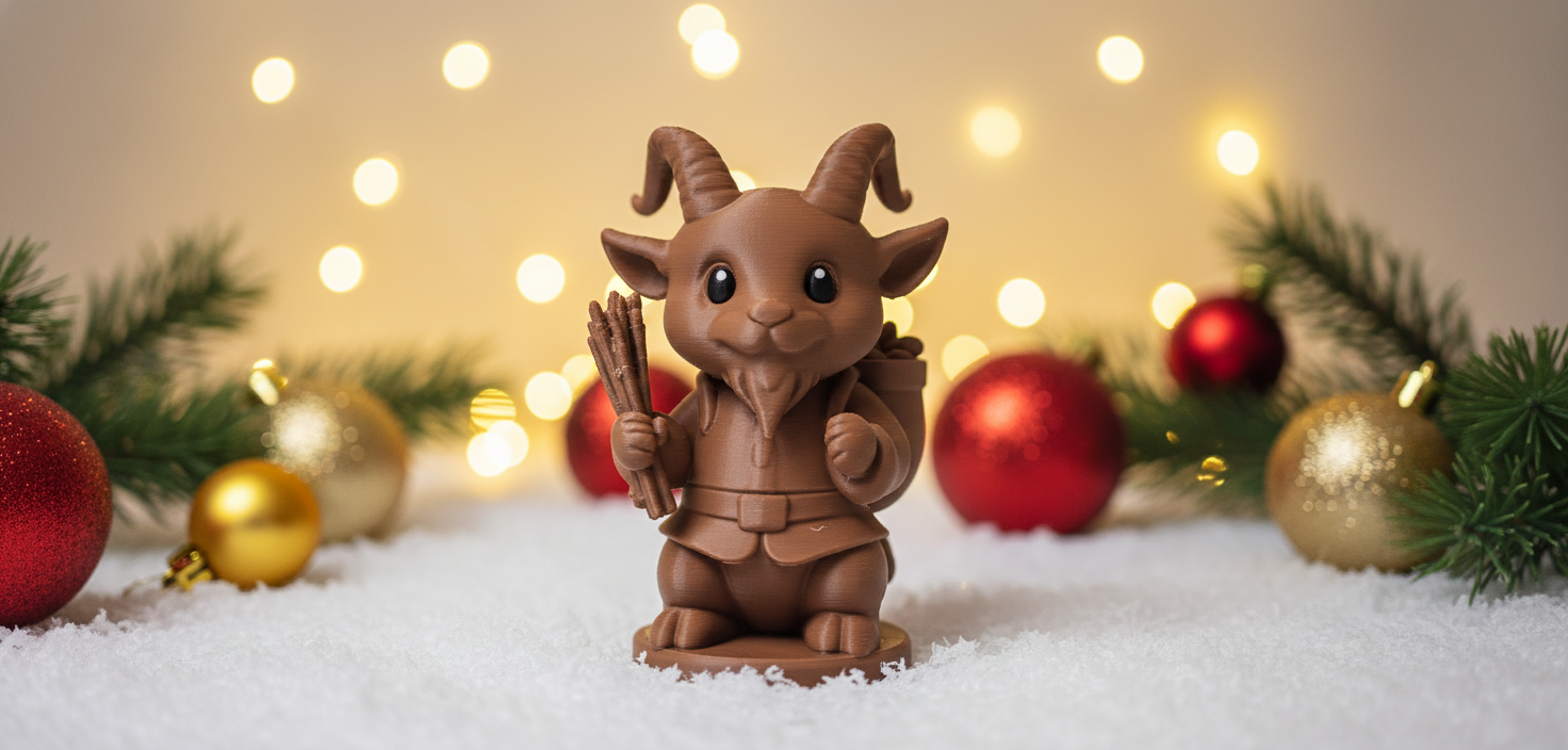 Krampus with Gift Sack Christmas Figurine