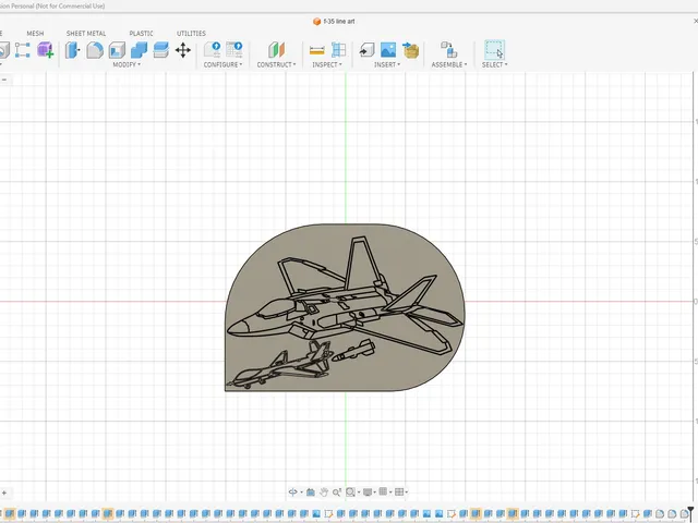 Fighter jet line art