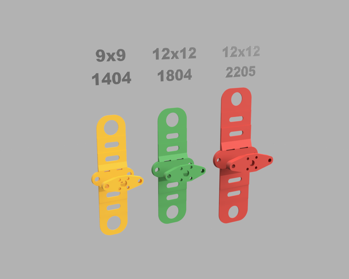 Brushless Motor Mount for Flying Wings (9x9mm or 12x12mm)