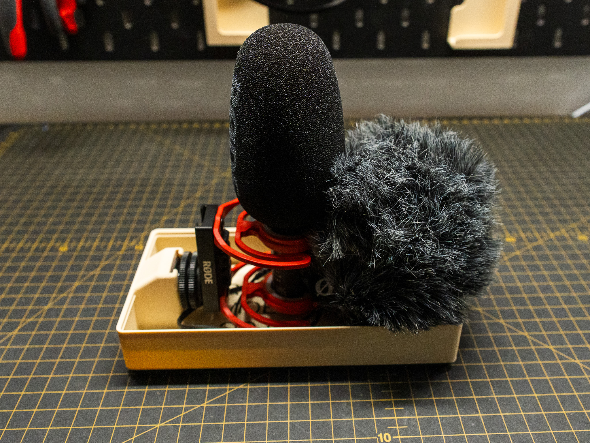 Gridfinity insert for Rode VideoMic II – (PLA, 0.2 mm Speed Preset)