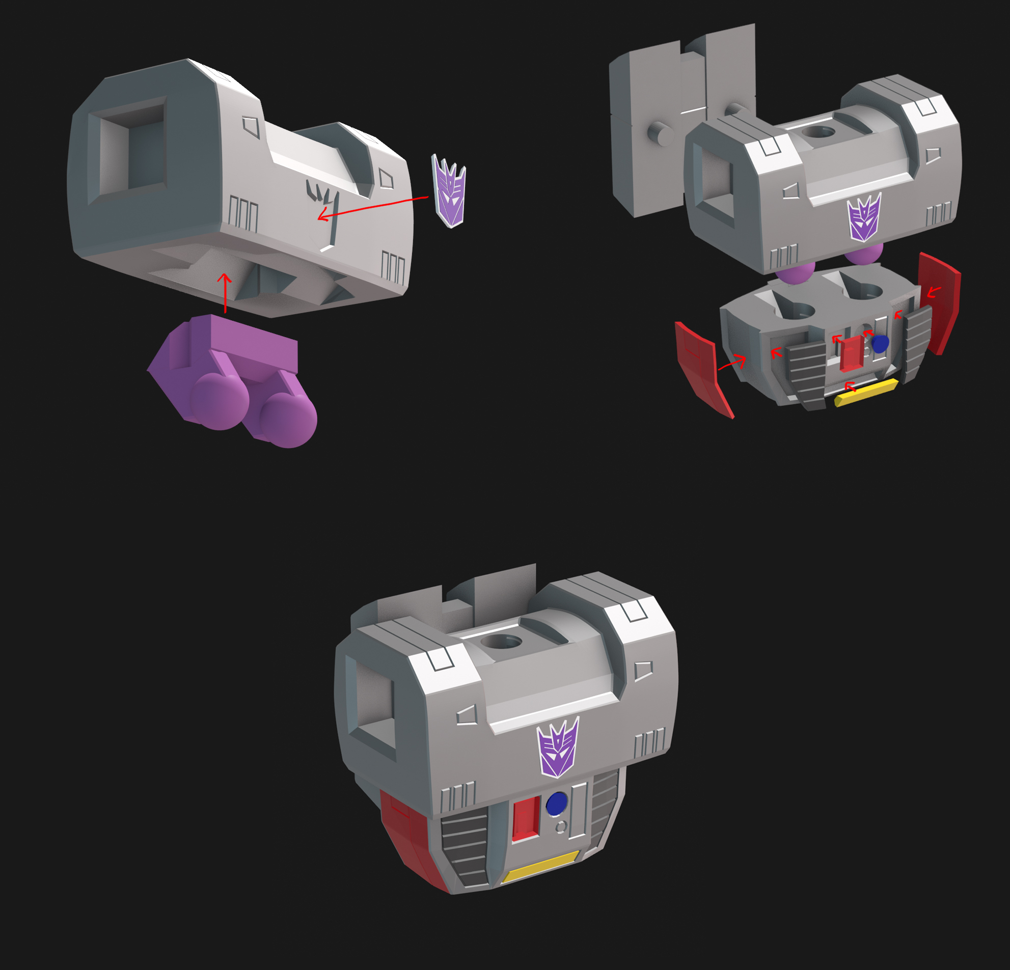 Miniatura 14 do modelo 3D Transformers Devastation MEGATRON Figure V2
