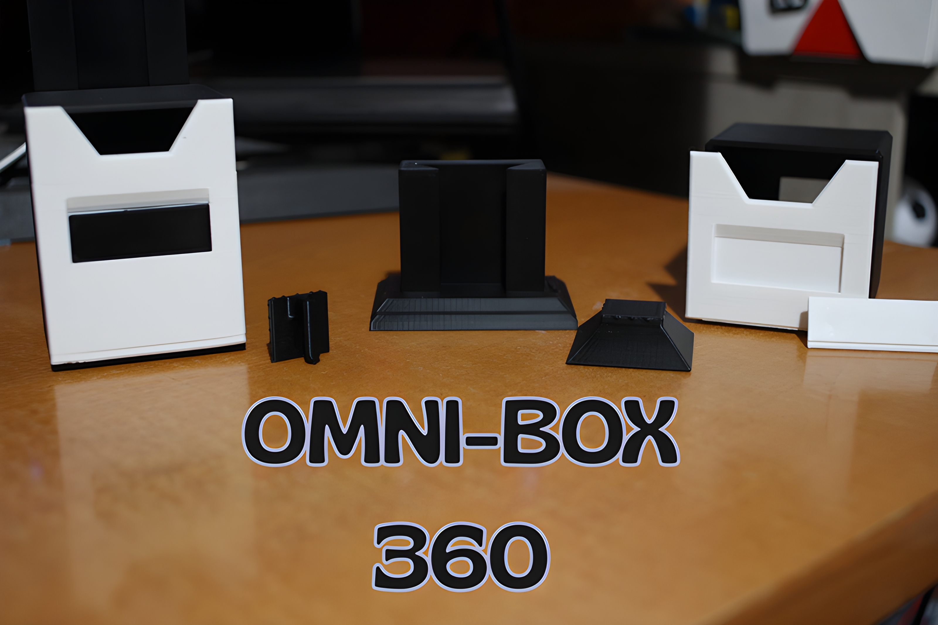OMNI-BOX — 360° Multidirectional Modular Storage System with Pyramid Anchor Tracks