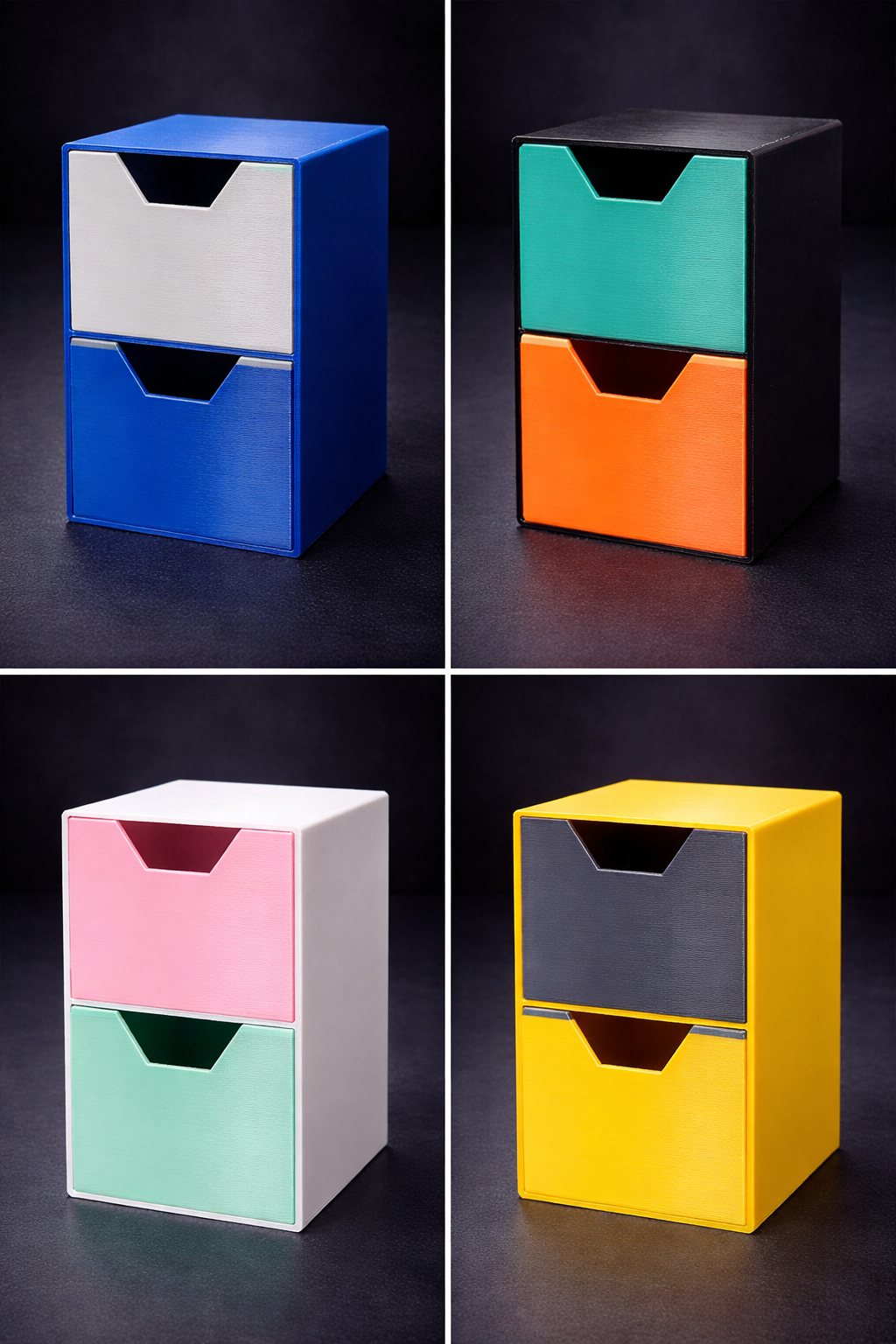 Two Drawer Storage Box 140x125x210mm